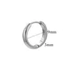 Pendientes de Aro Brillantes del Círculo Europeo y Americano Simples y de Moda Acero Inoxidable Oro Real 18K Pendientes de Aro Pendientes de Nicho Joyería