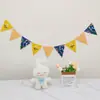 Bandera de feliz cumpleaños decoración de fiesta diseño de escena niño y niña de un año accesorios para fotos infantiles bandera colorida