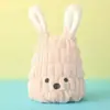 Touca Seca Cabelo Infantil Atacado Fofa Desenho Animado Coelho Touca de Banho Veludo Coral Turbante Elástico Elástico Toalha para Cuidados com o Cabelo