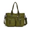 Bolsa de Lona Feminina 2025 Estudante Universitária Bolsa Tote Portátil Versátil Grande Capacidade Bolsa Escolar Bolsa de Ombro Casual Simples