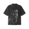26 Marca Europea y Americana de Tendencia Transfronteriza Colaboración Travis Scott Camiseta de Manga Corta Lavada Vintage Unisex High Street Manga Media
