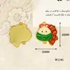 Texto Inspirador Dibujo Animado Zongzi Aleación Esmalte Accesorio DIY, un Pequeño Regalo para la Preparación de Exámenes de Estudiantes y Bendiciones
