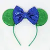 Novo adereço de cabeça para festival irlandês Faixa de cabeça de cor sólida de São Patrício Faixa de cabeça clássica com nó de laço do Mickey