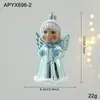 Decoraciones Navideñas Adornos para Árbol de Navidad Azules Animales de Dibujos Animados Ángeles Colgantes Decorativos Pequeños