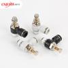 Jiadi SL/SC4-M5 válvula de borboleta tipo L unidirecional de ajuste rápido conector de válvula reguladora de velocidade pneumática de rosca externa de inserção rápida