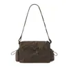 Bolsa transversal estilo Lulu com chifre, grande capacidade, moderna e simples, bolsa de ombro única para mulheres, bolsa de ginástica leve, bolsa de mão