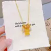 Tienda de Oro Mismo Estilo Oro Arena Fortuna Ladrillo de Oro Mariposa Calabaza Collar Varios Alta Retención de Color Flor de la Suerte Cadena para Clavícula Venta al por Mayor