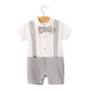 Ropa de bebé verano ropa de bebé clase a recién nacido un año caballero mameluco de manga corta enterizo ropa para niños