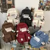 Nueva Mochila Escolar para Estudiantes de Secundaria Femeninas Mochila Simple de Gran Capacidad Mochila Impermeable Japonesa para Viajes de Estudiantes de Secundaria