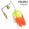 Señuelo giratorio con lentejuelas compuestas para pesca de agua dulce y salada, hombre barbudo transfronterizo, señuelo tipo pico de perca 8.2g/10g