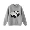 Tejidos de Lana 100% Pura para Niños Otoño e Invierno Tejidos para Niños Estilo Infantil Patrón de Panda Tejido Base para Niños Tallas Mediana y Grande