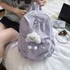Mochila Nueva de Moda Estilo Universitario Color Sólido para Estudiantes de Preparatoria y Universidad Femeninas, Mochila Casual Ligera para Parejas