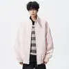 Jaqueta Curta de Couro PU Tie-dye Design Americano 2026 Masculina Outono/Inverno Gola Alta Estilo Baseball Nicho Jaqueta Workwear