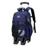 Nova Mochila de Carrinho Modelo Infantil para Alunos do Ensino Fundamental Anos 3-6, Alunos do Ensino Médio, Mochila com Rodinhas de Seis Rodas para Subir Escadas de Grande Capacidade