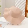 Sombrero de Paja de Playa de Verano para Mujer con Ala Ancha, Sombrero de Protección Solar para Uso en Exteriores, Sombrero para el Sol, Sombrero Parasol, Al por Mayor en Stock