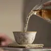 Juego de Té Dehua Película Abierta Horno Ru Flor de Durazno Taza de Té Juego de Té Cerámico Taza de Maestro Taza de Invitado Taza de Degustación de Té Juego de Té Kung Fu para el Hogar