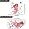 Papel de Parede Desenho Animado Anime Adesivos Princesa Sereia Sala de Estar Quarto de Crianças Quarto de Menina Pintura Decorativa Bolha Autoadesivo