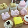 Torrada de coelhinho gatinho torrada escovada belisco música molde de silicone DIY decoração de modelagem ferramenta molde para assar bolo