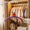 Perchero con forma de cabeza de calabaza malvada de Halloween, tendedero sin marcas para dormitorio, perchero rosa colgante, tendedero