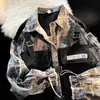 Ropa de Trabajo Funcional Cortavientos Falso Dos Piezas Chaqueta Hombre Primavera y Otoño ins Tendencia Corppy Atractivo Estilo Japonés Marca de Tendencia High Street Chaqueta de Mezclilla Hombre X