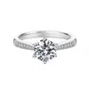 Anillo de imitación de moissanita, anillo de circonita con microincrustaciones para mujer, accesorio para propuesta de matrimonio, anillo de diamantes para enviar a la novia una generación de cabello.
