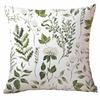 Funda de cojín con estampado de planta y flor verde primavera de Amazon para sala de estar, sofá, cojín
