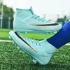 Dropshipping transfronterizo de zapatillas de fútbol para hombre y mujer, de caña alta, con tacos y púas largas, para niños, estudiantes y adultos, para competición y entrenamiento en césped artificial