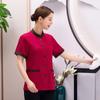 Macacão de limpeza de manga curta de verão feminino para propriedade de hotel, camareira de hotel, tia, uniforme PA