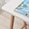 Escritorio de uso doméstico hecho de tablero de partículas de madera maciza, rectangular con cajones, escritorio de computadora simple, escritorio de oficina para viviendas de alquiler, escritorio de estudio
