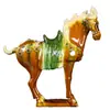 Adornos de Caballo de Cerámica Caballo de Tres Flores Mascota Apertura Inauguración Sala de Estar Oficina Accesorios para el Hogar Muebles