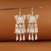 Pendientes de Pavo Real para Minorías Étnicas, Regalos Retro de Plata Miao Estilo Étnico, Accesorios de Pendientes Vintage de Imitación Plata