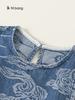 Frete Grátis em Roupas Infantis, Vestidos de Verão para Meninas, Vestidos de Novo Estilo para Crianças Pequenas e Médias, Vestidos com Acabamento em Renda, Vestidos Jeans Estilosos, Vestidos Infantis