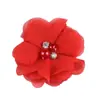Ventas Calientes Transfronterizas 5.5cm Flores de Chifón Cosidas a Mano con Perlas y Pedrería DIY Tocado Zapatos Flor Sombrero Flor Accesorios de Joyería