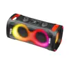 Boomboxes Novo de Alta Potência Duplo 6,5 Polegadas com Microfone, Luzes Coloridas, Volume Alto, Bluetooth Alto-Falantes Grandes