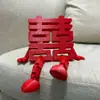 Decoración de escritorio creativa de Año Nuevo, letrero de carácter auspicioso, fortuna, prosperidad, felicidad, riqueza, tridimensional móvil de impresión 3D, el más vendido
