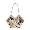 Bolso Nuevo Brillante, Bolso Simple y Ligero, Bolso de Noche con Lentejuelas Texturizadas, Bolso de Hombro, Bolso de Hombro de Moda, Bolsa de Compras