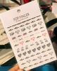 Nuevas pegatinas para uñas del Día de San Valentín traje de comercio electrónico transfronterizo carta de amor fabricante de pegatinas para uñas del Día de San Valentín en stock
