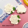 Rosa de jazmín artificial brillante, accesorios de resina para bricolaje, pegamento en crema, carcasa de teléfono móvil, tocado, horquilla, parche para taza de agua