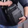 Bolso de Hombro de Piel de Vaca de Primera Capa, Bolso Cruzado para Hombre, Bolso Vertical para Hombre, Mochila de Cuero Genuino Estilo Coreano Business Casual, Bolso Multicapa para Hombre