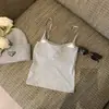 Nova Camisola para Mulheres com Bojo para Uso Interno e Externo, Top Lindo nas Costas, Copas Fixas, Alças Finas Ajustáveis de Peça Única