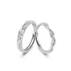 Anillo de Pareja Serpiente Gemela Pareja Masculina Femenina Lujo Ligero Nicho Sentido de Alta Gama Plata de Ley s925 Pareja Precaución Este Año Zodiaco Serpiente