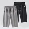 Verão Ice Silk Casual Sports Shorts Calças Masculinas de Cinco Pontos Soltas Finas Confortáveis Casuais 2024 Calças Capri de Secagem Rápida