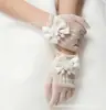 Luvas de Renda Etiqueta Laço de Princesa para Casamento Infantil Luvas Brancas para Damas de Honra Auto-produzido
