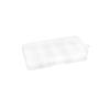 Caja de almacenamiento rectangular de 8 compartimentos con hebilla fija de una sola pieza para herramientas de hardware, accesorios de pesca, caja de acabado de joyas