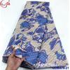 Tecido Jacquard Antigo Brocado com Bordado Dupla Face de Fio Dourado e Prateado Tecido de Renda Brocado Africano