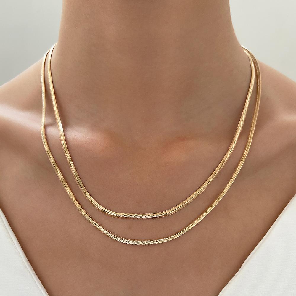 蛇骨链锁骨链欧美