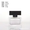 Garrafas de perfume de vidro transparente para atacado 30ml 100ml quadradas frascos vazios para amostras cosméticas frascos com borrifador de névoa fina