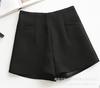 Shorts de Traje Negros Sexy de Cintura Alta con Sentido del Diseño para Mujer Verano 2024 Estilo Coreano Adelgazantes de Gama Alta Hot Pants Shorts para Mujer