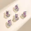 Broca de tulipa de liga resistente para contas com furo reto de quatro furos DIY corrente para celular chaveiro corrente de bolsa acessórios