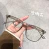 Gafas verde oliva estilo coreano miopía para mujer anti luz azul con grados estilo coreano gafas cuadradas adelgazantes lisas montura de moda para hombres
